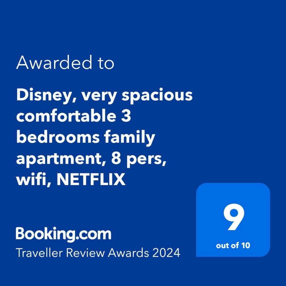 Disney, Very Spacious Comfortable 3 Bedrooms Family Apartment, 8 Pers, Wifi, Netflix Chessy  Buitenkant foto